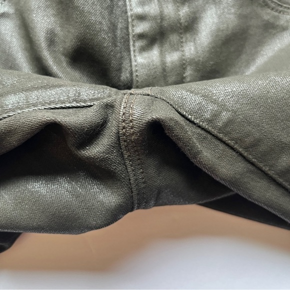 Elie Tahari Azella Pants Brown Skinny Leg Waxed Mid Rise Ankle Jeans Trousers 4 - Picture 8 of 14